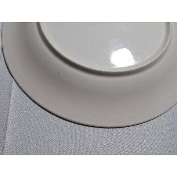 GIBSON Dark Blue Floral Trim Dinnerplates Set of 2 -STAINS, FADING (9a3) - Picture 5 of 10